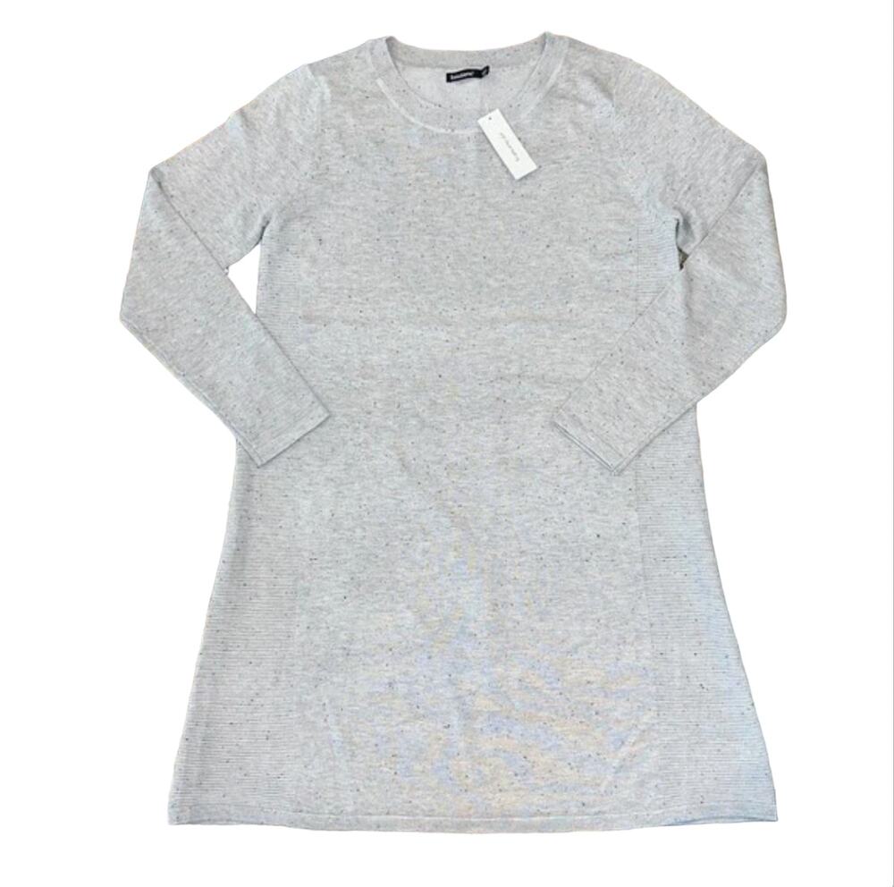 NWT Francesca's Collections Solutions! Grey Knit Sweater Dress/Tunic